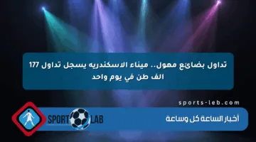 تداول بضائع مهول.. ميناء الإسكندرية يسجل تداول 177 ألف طن في يوم واحد